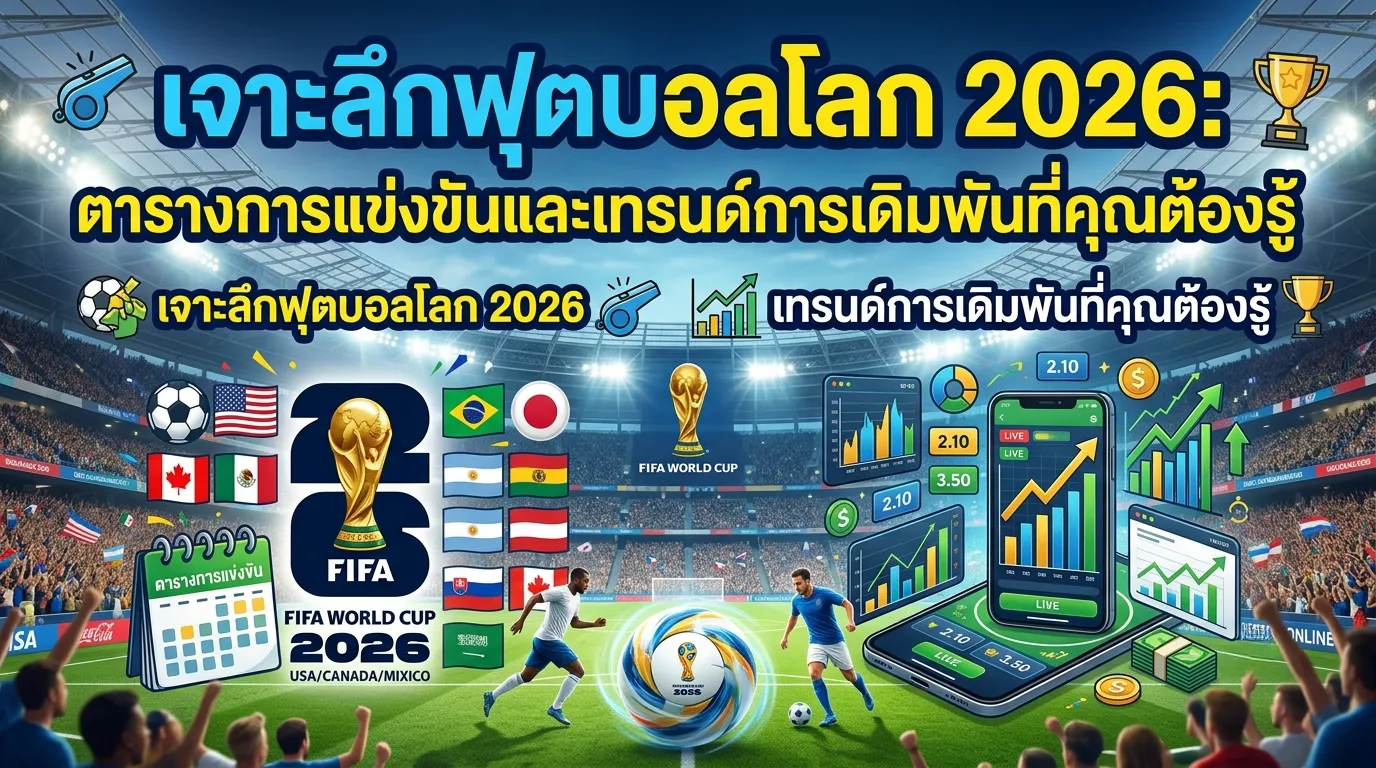 เจาะลึกฟุตบอลโลก 2026: ตารางการแข่งขันและเทรนด์การเดิมพันที่คุณต้องรู้